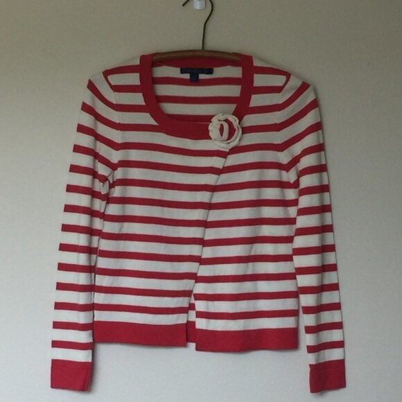 BODEN Asymmetrical Striped Cotton Sweater size 8 - Picture 9 of 9
